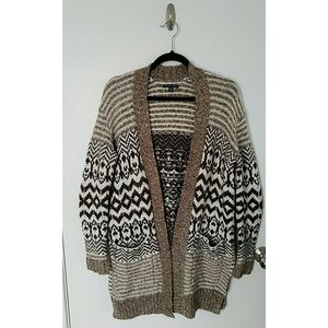 American Eagle Brown Aztec Cardigan